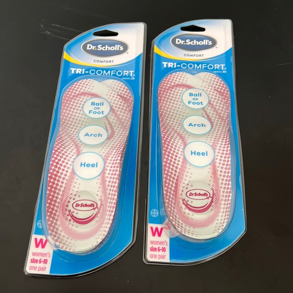 Brand new Dr. Scholl’s Tri-Comfort Insoles, women’s size 6-10